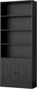 Shintenchi Bookshelf, Industrial Bookshelves and Bookcases with Doors Floor Standing 6 She