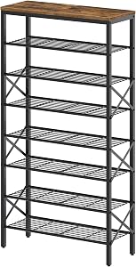 YATINEY 8 Tier Shoe Rack, Shoe Storage Organizer, Large Capacity Shoe Shelf Holds 32 Pairs