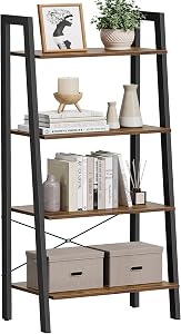 VASAGLE BARNET Collection - Ladder Shelf, Bookshelf, Storage Rack, Modern Bookcase for Liv