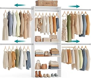 SONGMICS CUSTOS Collection - Closet System, Customizable Walk-In Closet Organizer System w